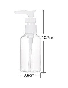 Botellas de Viaje 50 ml TecUnite - 6 Pack Transparentes con Embudo 2