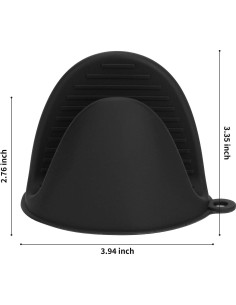 Guantes de Horno de Silicona Tifanso 220C 1 Par Negro 2