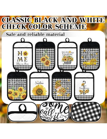 8 Almohadillas Térmicas Bencailor Girasol 18x23 cm Resistentes