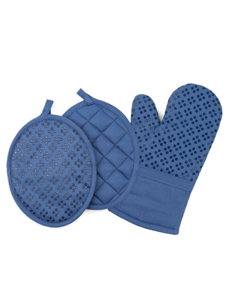 Juego de Manoplas y Soportes para Ollas Sticky Toffee 3 Piezas