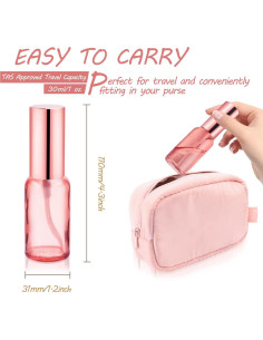 Paquete de 6 Botellas Spray de Vidrio Rosa 30 ml DMuuuDM 2