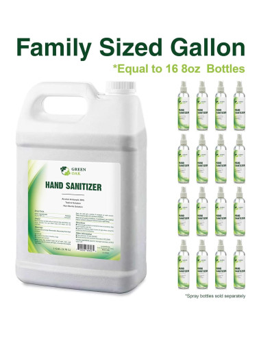Desinfectante de Manos Green Oak 1 Galón 80% Alcohol Líquido
