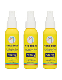 Desinfectante de Manos Spray Vegano Megababe 59 ml - Paquete de 3