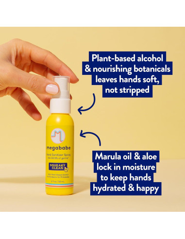 Desinfectante de Manos Spray Vegano Megababe 59 ml - Paquete de 3