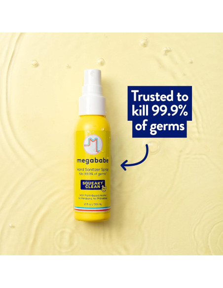 Desinfectante de Manos Spray Vegano Megababe 59 ml - Paquete de 3