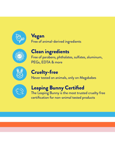 Desinfectante de Manos Spray Vegano Megababe 59 ml - Paquete de 3