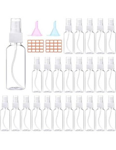 24 Botellas Mini Spray 55ml E-accexpert Recargables con Etiquetas 2