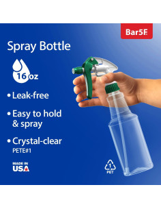 Botellas de Spray Bar5F 473 ml Ajustables Sin BPA 2-Pack 2