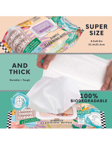 Toallitas de Limpieza Multiusos Juniper Clean 100 Unidades