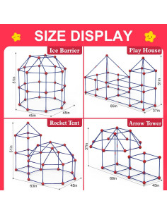 Kit de Construcción de Fortalezas SpringFlower 140 Pcs 2