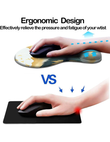 Alfombrilla de Ratón Ergonómica DOOKE con Reposamuñecas