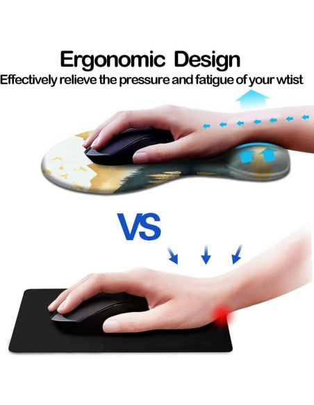 Alfombrilla de Ratón Ergonómica DOOKE con Reposamuñecas