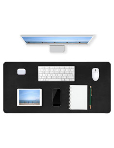 Alfombrilla de Escritorio QSYZAIL 80x40 cm Cuero Sintético Antideslizante