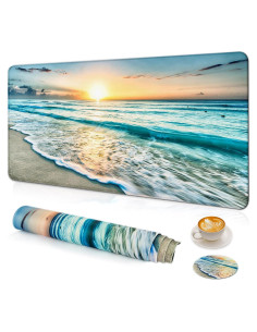 Alfombrilla de Ratón Grande Wiabsi Playa 80x40 cm Antideslizante