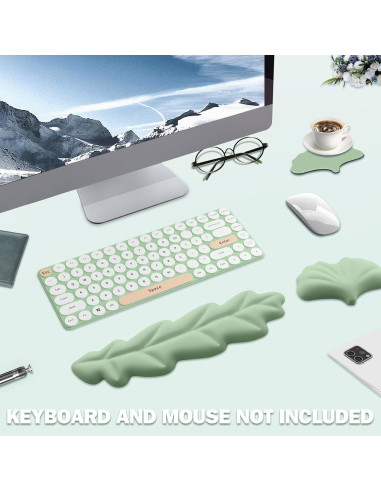 Juego de Almohadillas Ergonómicas Lauspuck en Forma de Hoja