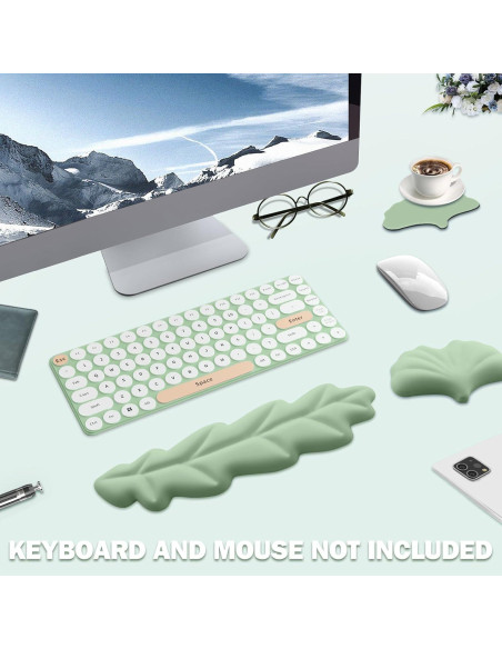 Juego de Almohadillas Ergonómicas Lauspuck en Forma de Hoja