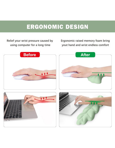 Juego de Almohadillas Ergonómicas Lauspuck en Forma de Hoja