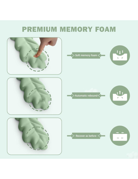 Juego de Almohadillas Ergonómicas Lauspuck en Forma de Hoja