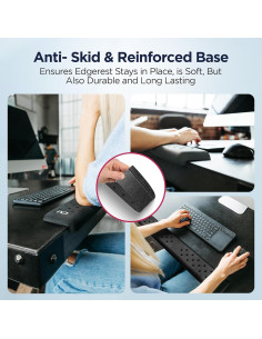 Reposamuñecas Ergonómico PostureUp L-Shape Negro 60.96cm 2