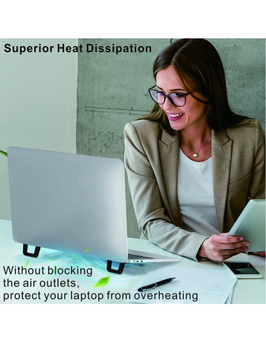 Soporte de Laptop Ergonómico Plegable BenJue Negro 10-17"