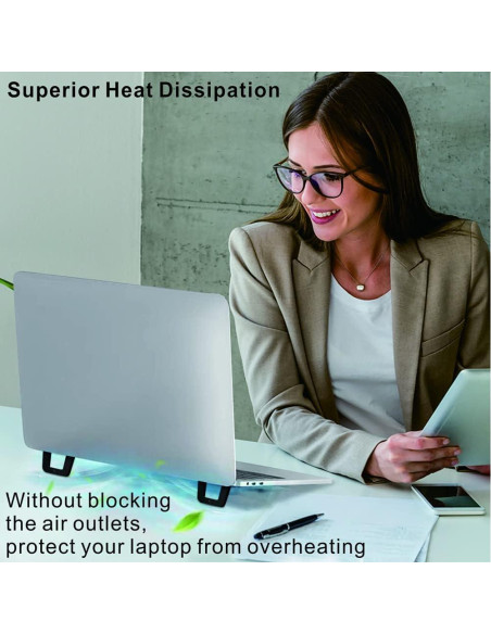 Soporte de Laptop Ergonómico Plegable BenJue Negro 10-17"