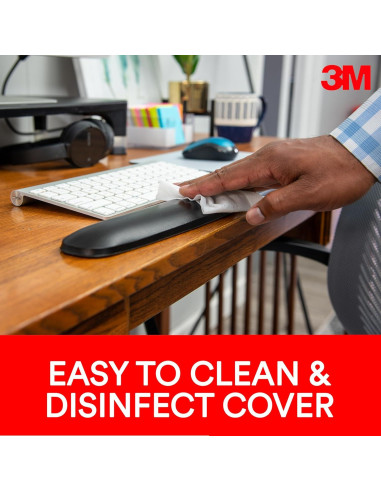 Reposa Muñecas de Gel 3M WR85B Ergonómico 48.3 cm Negro