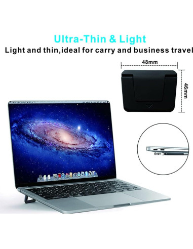 Soporte de Laptop Ergonómico Plegable BenJue Negro 10-17"