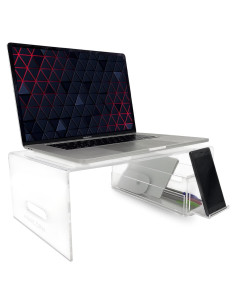 Soporte de Acrílico para Laptop Ahanicorn 16" Ergonométrico