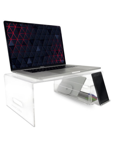 Soporte de Acrílico para Laptop Ahanicorn 16" Ergonométrico