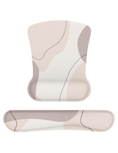 Alfombrilla de Ratón iCasso Ergonómica con Reposamuñecas Marrón