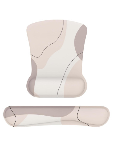 Alfombrilla de Ratón iCasso Ergonómica con Reposamuñecas Marrón