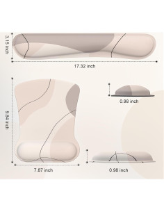 Alfombrilla de Ratón iCasso Ergonómica con Reposamuñecas Marrón 2