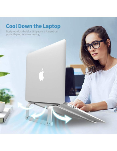 Soporte Ergonómico para Laptop LENRUE Plata 12-16.2"