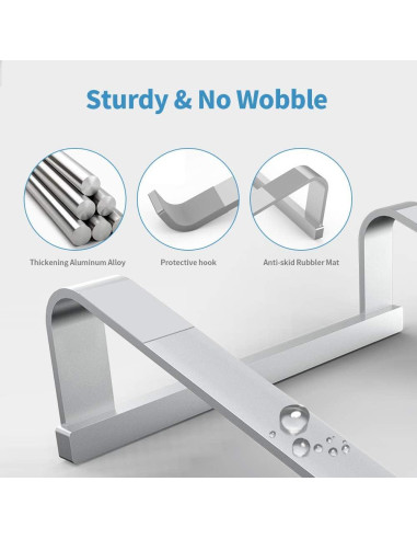 Soporte Ergonómico para Laptop LENRUE Plata 12-16.2"