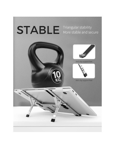 Soporte Plegable para Laptop Junfire - Aluminio Ergonómico 6 Niveles