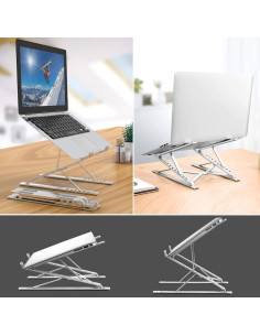 Soporte Ajustable para Laptop y Tablet ElfAnt E8 - Aluminio Plata 2