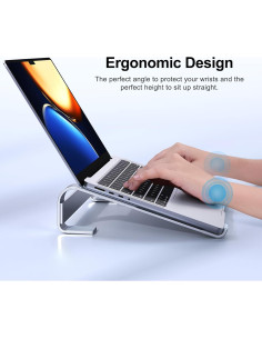Soporte Ergonómico para Laptop MOKURU Plata 10-17.3'' 2