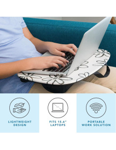Escritorio Portátil LapGear MyStyle Cojín Flor Cepillada 15.6" 2