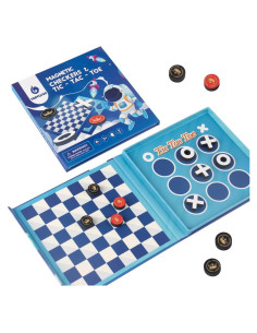 Juego de Mesa 2 en 1 Damas y Tres en Raya TRAVOFUN