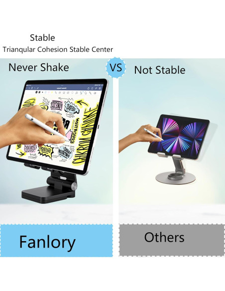 Soporte Plegable para Teléfono Móvil Fanlory Negro - Ajustable