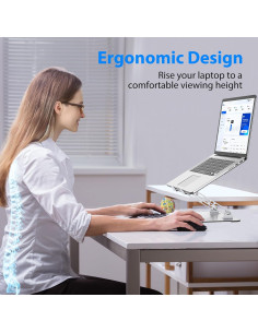 Soporte para Laptop Ajustable Tonmom - Metal Plegable 10-15.6" 2