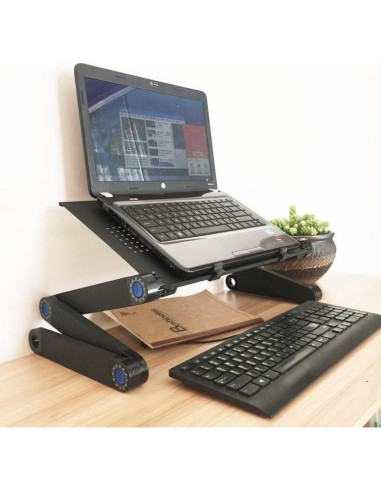 Escritorio Portátil Ajustable Zippace 480x260mm Negro Ergonómico