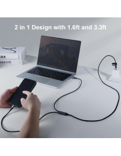 Cable Nillkin 2-en-1 USB C y Lightning 1.5m Carga Rápida 2