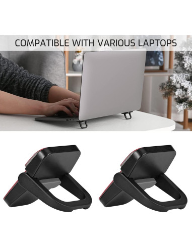 Soporte de Laptop Invisible Bidponds 2 PCS Aluminio Negro