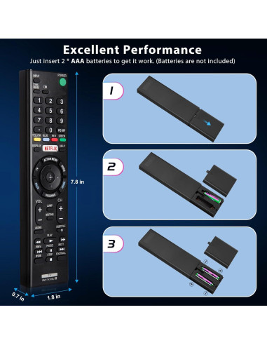 Control Remoto Universal YOSUN RMT-TX100U para TV Sony Bravia