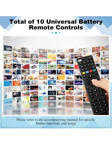 Paquete de 10 Controles Remotos Universales Saysurey para TV