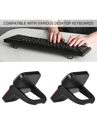 Soporte de Laptop Invisible Bidponds 2 PCS Aluminio Negro