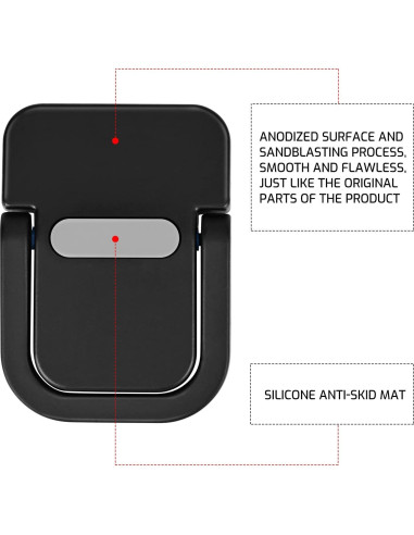 Soporte de Laptop Invisible Bidponds 2 PCS Aluminio Negro