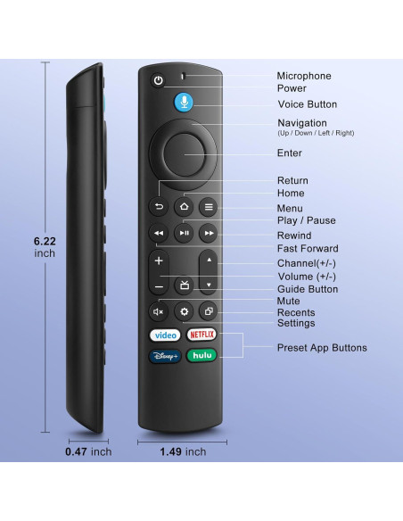 Control Remoto OMAIC Compatible para TV Insignia Toshiba Pioneer Control Remoto OMAIC Compatible para TV Insignia Toshiba Pioneer