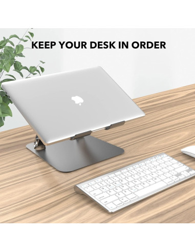 Soporte Ergonómico para Laptop GRSTREE Ajustable Gris